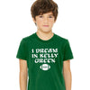 Kelly green football tshirt for children, Philadelphia eagle kids size tshirt, Philly kid shirt, Eagles shirt for child, I dream in kelly green shirt