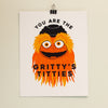 gritty mascot wall art by exit343design