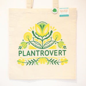 plant person tote bag for gardener