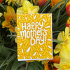 bright yellow mothers day card