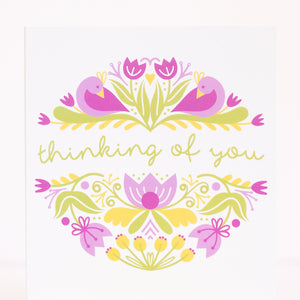 floral thinking of you card by exit343design