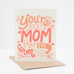 mother's day card with hand-drawn type by exit343design