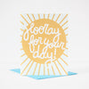 hooray for your day sunshine wedding card, card for wedding by exit343design
