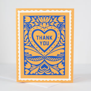 faux stamp thank you card by exit343design