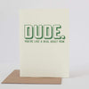DUDE you're a real adult now funny card about growing up by exit343design