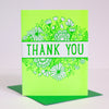 floral thank you card, neon thank you card, colorful thank you card for wedding, thank you card for friend