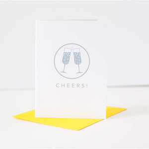 champagne cheers card for a wedding, engagement card, congratulations card by exit343design
