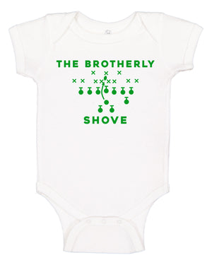 the brotherly shove eagles baby onesie