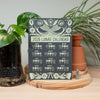 2026 Owl Lunar Calendar, Handprinted Moon Phases Poster, glow in the dark moon phase calendar
