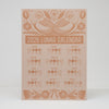Handprinted 2026 Lunar Calendar, Owl Moon Phase Wall Art, owl wall art for the home
