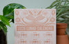 Handprinted 2026 Lunar Calendar, Owl Moon Phase Wall Art, owl wall art for the home