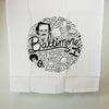 Baltimore icons printed tea towel, Baltimore art cotton kitchen towel