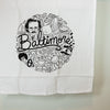 Baltimore icons printed tea towel, Baltimore art cotton kitchen towel