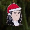 Philadelphia Christmas ornament, Benjamin Franklin holiday ornament, wooden philadelphia christmas ornament