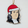 Philadelphia Christmas ornament, Benjamin Franklin holiday ornament, wooden philadelphia christmas ornament