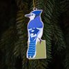 Blue Jay Christmas ornament, blue jay bird holiday ornament, bird Christmas tree ornament