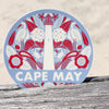 Cape May sticker, Cape May NJ vinyl sticker, new jersey shore icons