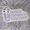 Barely Holding It Together Sticker, Nostalgic Clippy Office Humor Design, funny Millennial sticker