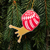 Snail Tree Ornament- Christmas Snail Ornament with Candy Pattern