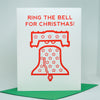 Philadelphia Baseball Christmas Card | Ring the Bell Holiday Greeting | Philadelphia Christmas Card