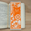 Cat Bookmark- Cat in the Garden Art Bookmark for Cat Lover- Cats and Books Gift Idea
