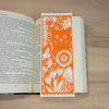 Cat Bookmark- Cat in the Garden Art Bookmark for Cat Lover- Cats and Books Gift Idea