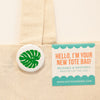 Plants Tote Bag- Handprinted Cotton Tote with green heart, plant lover gift idea