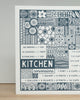 Kitchen Conversion Chart Art Print | Cooking & Baking Measurements Kitchen Wall Decor in Gray