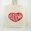 Heart Kutztown Tote Bag, Eco-Friendly Cotton Canvas Market Bag