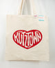 Heart Kutztown Tote Bag, Eco-Friendly Cotton Canvas Market Bag