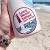 Vintage-inspired Long Beach Island sticker, Barnegat Light flag sticker