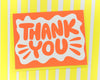 Neon Bright Bubble Letter Thank You Card, Bright Thank You Card