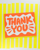 Neon Bright Bubble Letter Thank You Card, Bright Thank You Card