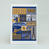 Classic Philadelphia Postcard Magnet for Fridge, Philly Souvenir Magnet