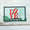 Philadelphia LOVE statue art postcard, Philly Love Park Postcard