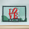 Philadelphia LOVE statue art postcard, Philly Love Park Postcard