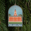 Philadelphia Christmas Ornament - Independence Hall Ornament for the Tree - Philadelphia Souvenir