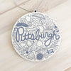 Pittsburgh Christmas ornament, Pittsburgh icons holiday ornament, Pittsburgh tree ornament