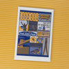 Classic Philadelphia Postcard Magnet for Fridge, Philly Souvenir Magnet