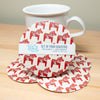 Dala horse coaster set, Dala horse pattern coaster, Swedish beer coaster set, pack of four coasters