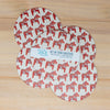 Dala horse coaster set, Dala horse pattern coaster, Swedish beer coaster set, pack of four coasters