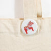 Dala horse tote bag, Swedish Dala horse tote bag, tote bag with Dala horse print