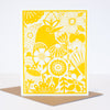 american robin in a flower card blank card for any occasion