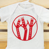 funny baby onesie, wacky waving inflatable tube man baby bodysuit, ready to party tshirt, unique baby onesie