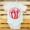 funny baby onesie, wacky waving inflatable tube man baby bodysuit, ready to party tshirt, unique baby onesie
