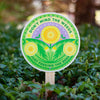 don't mind the weeds just feeding the bees garden sign
