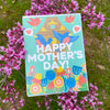 colorful birdhouse mothers day card