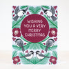black capped chickadee christmas card