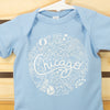 Chicago baby onesie, Chicago stuff baby bodysuit, Chicago souvenir