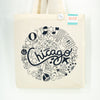 Chicago stuff tote bag, Chicago Illinois icons gift, chicago icons souvenir, chicago tote bag, chicago gift idea
